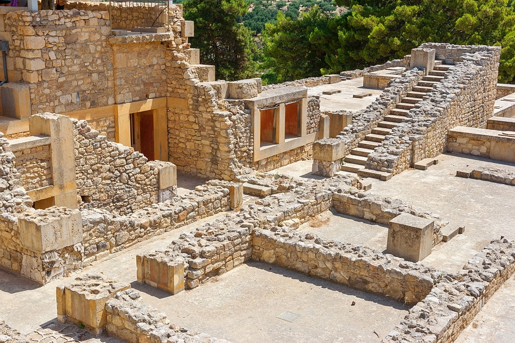 Ruins of the Minoan Palace of Knossos. 